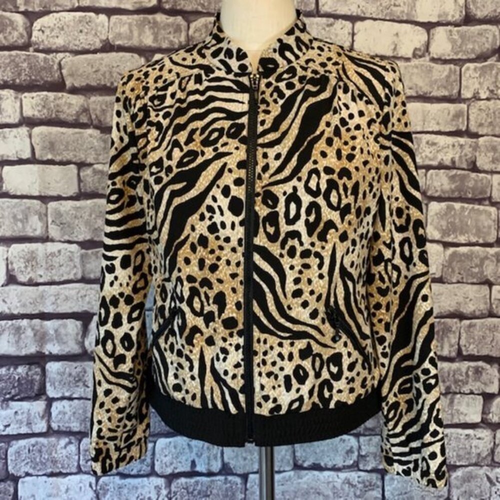 Chico's Size Small Animal Print Jacket